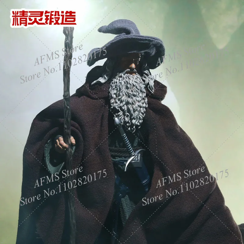 1/12 스케일 Collectible Figure Gandalf Cloak 반지의 제왕 마법사 옷 맞는 6 인치 DST 남자 군인 액션 피규어 바디 인형