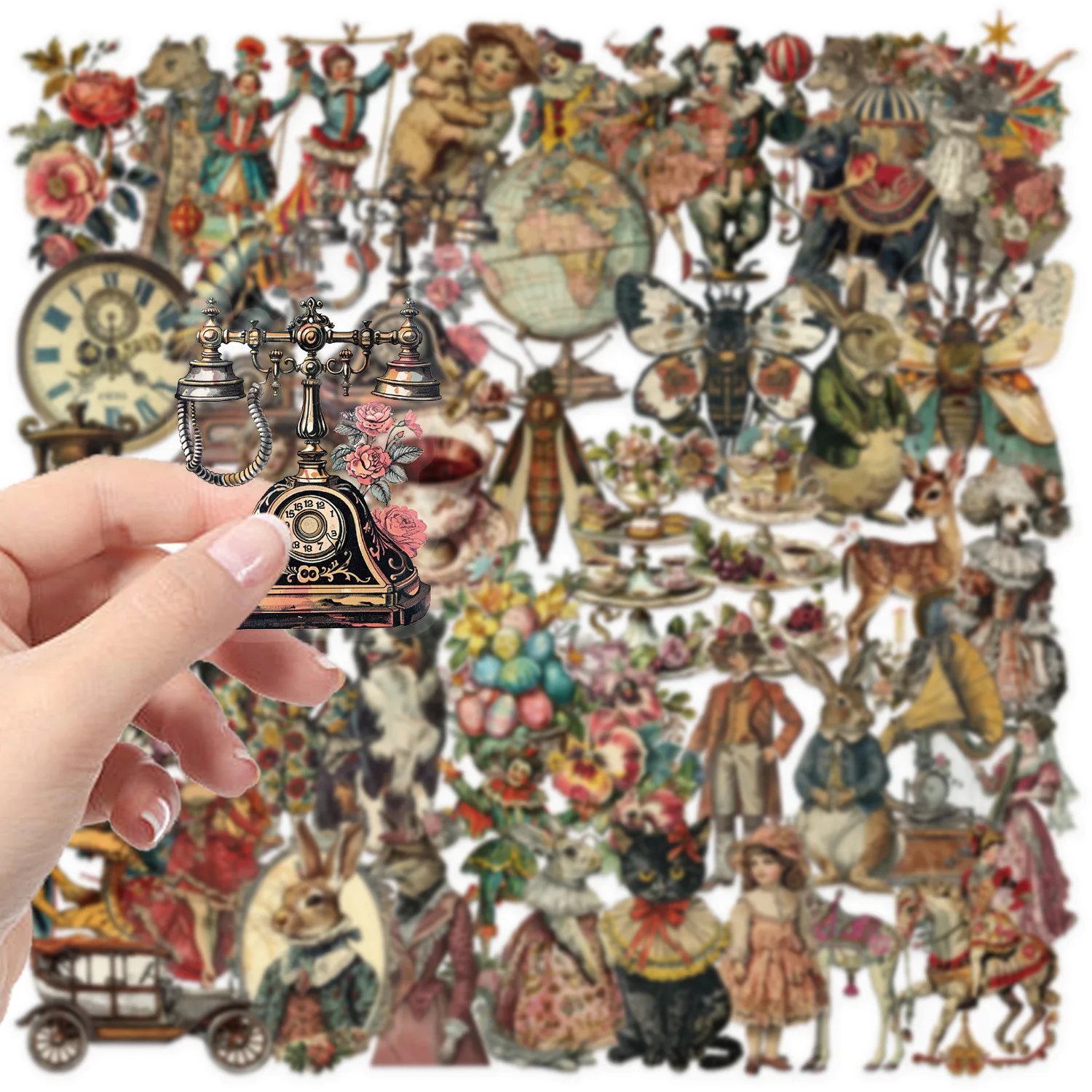 50PCS Victorian Era Stickers Graffiti Stickers DIY Diary Phone Case Handmade Scrapbook Aesthetic Stickers image 3