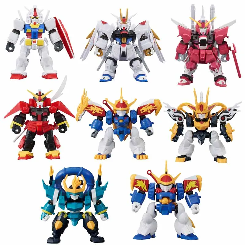 

Bandai Blockross Dragon Maru & Samurai Gundam & Infinite Justice Gundam II Building Sets - Official Anime Models