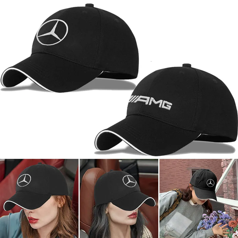 Universal Fashion Baseball Cap For Men And Women Embroidered Letter Hat Adjustable Peak Cap For Mercedes Benz AMG W203 W204 W205