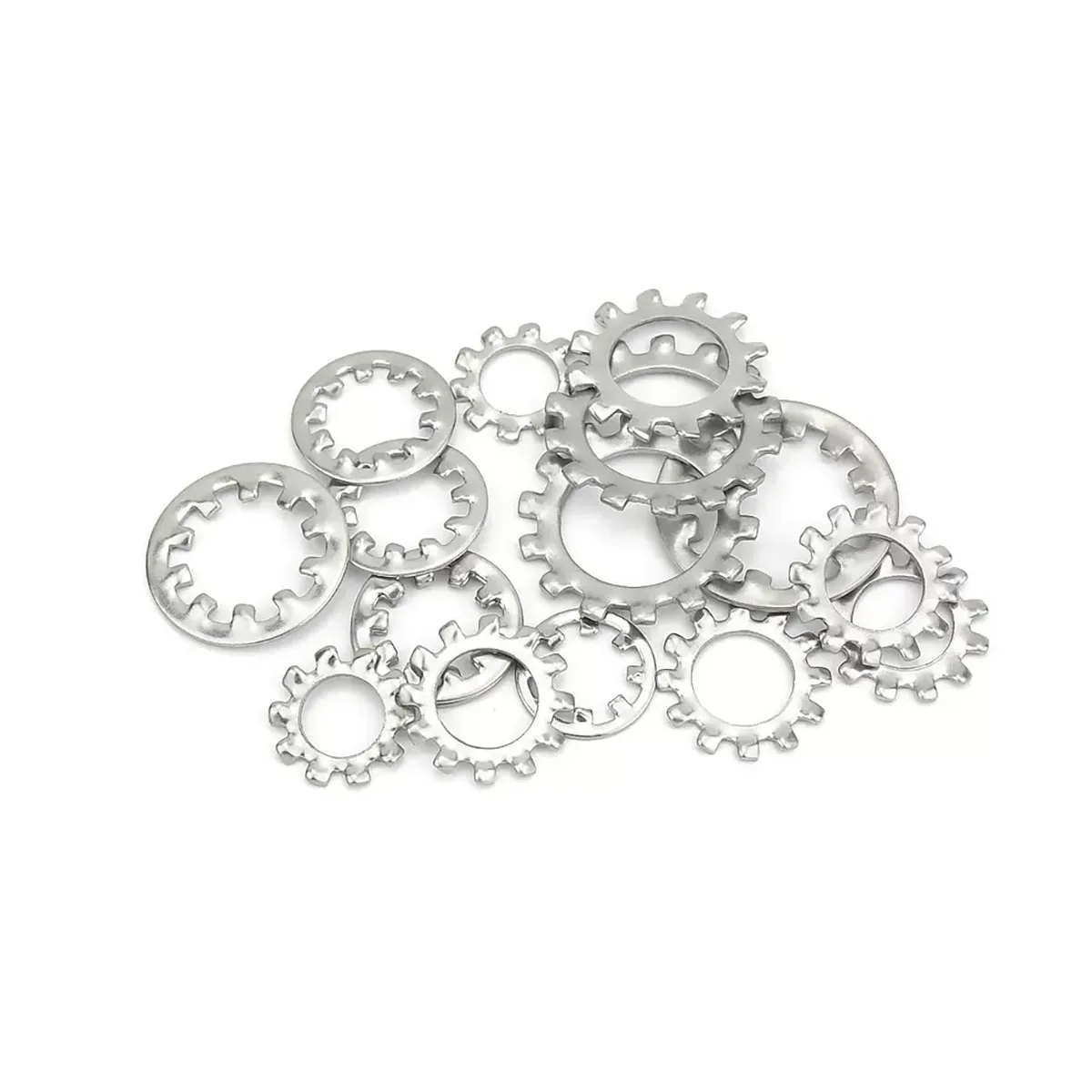 Anti-Slip Multi Tooth Gasket, Daisy Mesh, Interior e Exterior, Aço Inoxidável 304, M4M5M6M8M10