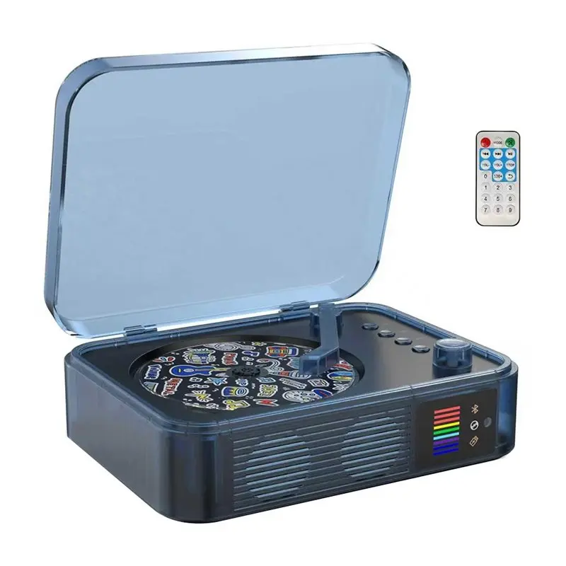 

AA08-Bluetooth Enabled Portable CD Player LED Display Rechargeable Compact Desktop Retro Vintage For Home