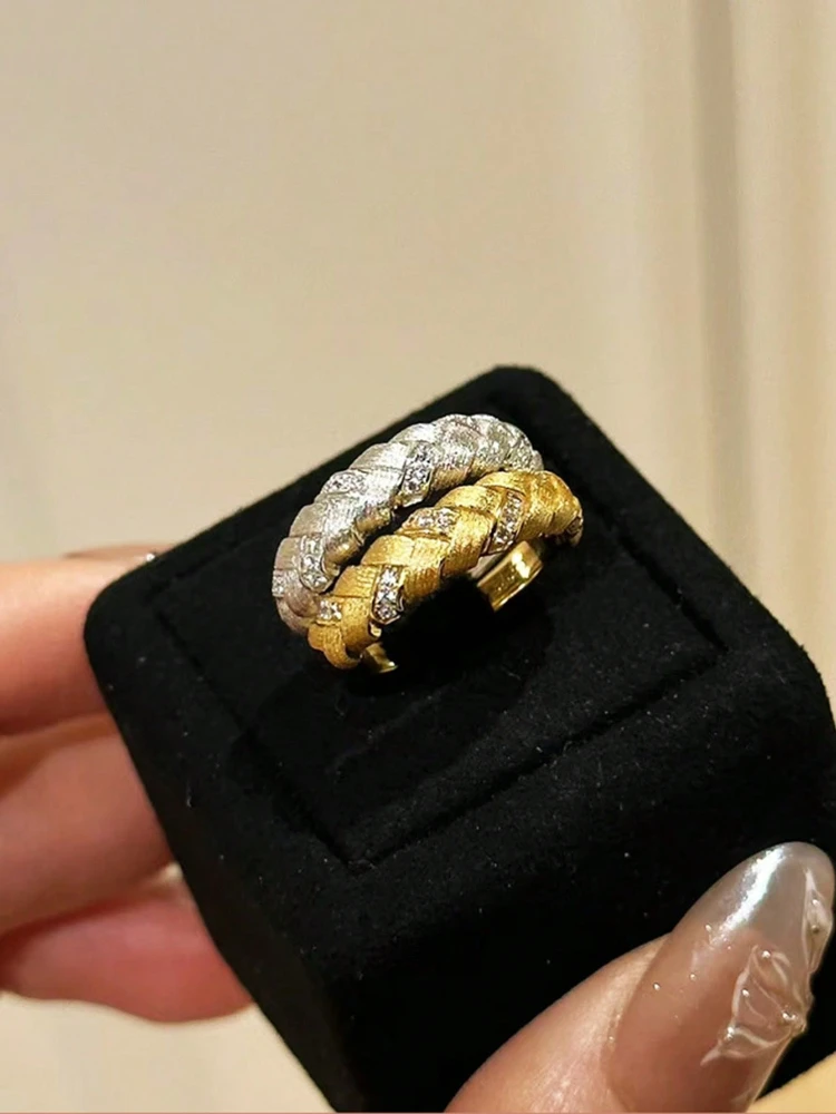 Eleganter Vintage-Zirkonring aus 925er Sterlingsilber für Damen, Verlobung, Hochzeit, Jahrestag, luxuriöser, hochwertiger edler Schmuck – Detail 7
