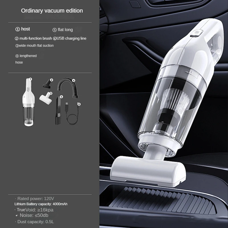 

5500PA Car Vacuum Cleaner Strong Suction Portable Vacuum Cleaner Dual Use Handheld Cleaning For Home Desktop Office