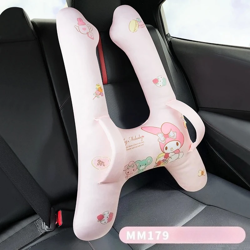

Детский автомобильный подголовник My Melody с спальным гаджетом для автобуса на дальние расстояния, милая новая модель, аксессуар для ремня заднего сиденья с защитой от защемления