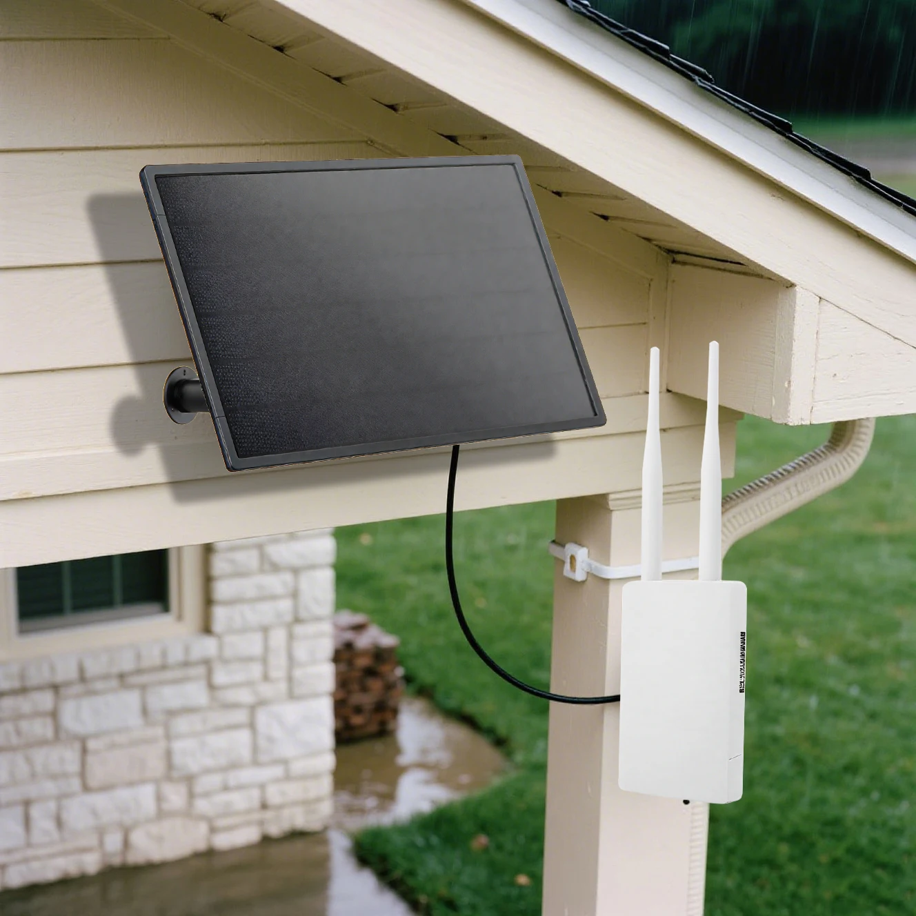 

25W Solar Panel 4G Router 24/7 WIFI Charge Powered Wireless Waterproof Outdoor 18650 Battery GSM 4G Sim Card 3G CPE Home Camera