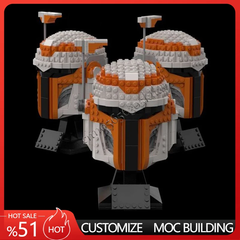 

626 шт. звездный план MOC шлем на заказ Mando Zag MOC SpaceShip боевая модель строительный блок архитектура образование сборка модель игрушки