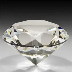 Transparent Crystal Diamond Clear Glass Faceted Cut Raw Gemstone Home Decoration Desktop Ornaments Romantic Chrismas Gifts