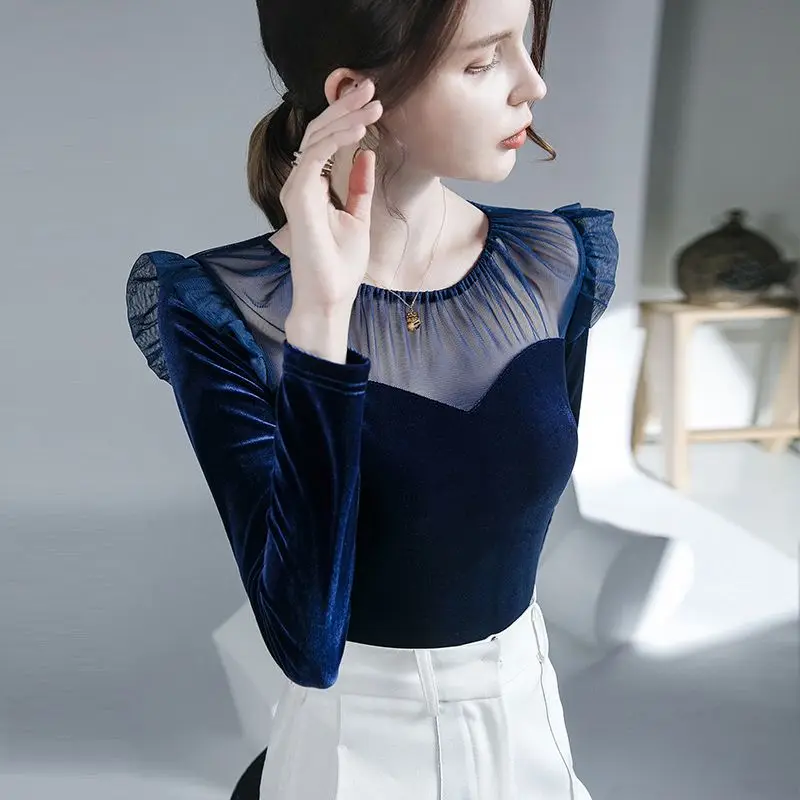 

High Quality 2023 Women T-shirt Design Female Autumn Sexy Crop Top Clothes Casual Fashion Blouses