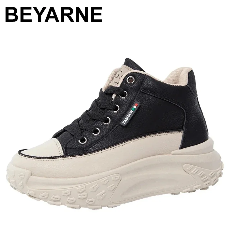 2024 Autumn and Winter New Fashion High Collar Thick Sole Versatile Casual Elevated Sports Shoes