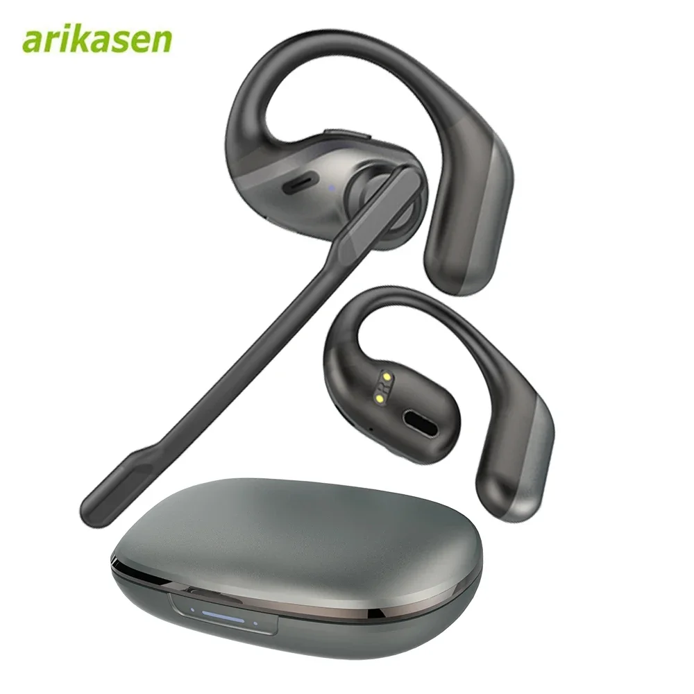Bluetooth Headsets, Wireless Headset with Microphone, Wireless Bluetooth Earbuds with Noise Cancelling Mic for Work, Cell Phones