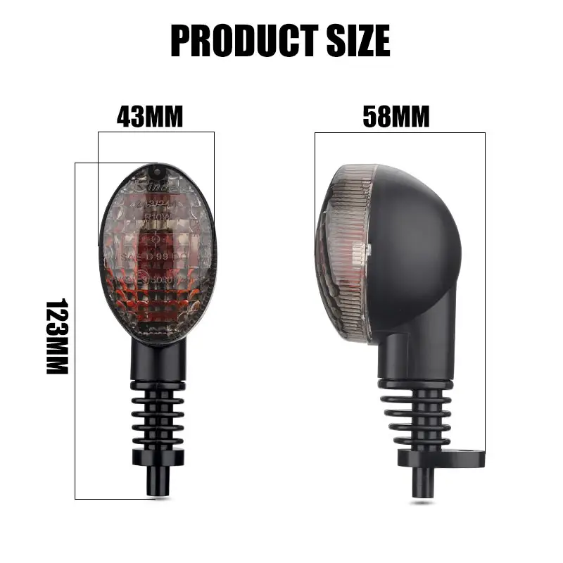 الجبهة الخلفية دراجة نارية بدوره أضواء الإشارة المتعري لمبة لكاواساكي نينجا 250R KLX 125 150 250 KLX150L KLX250S VN 650 فولكان S #2