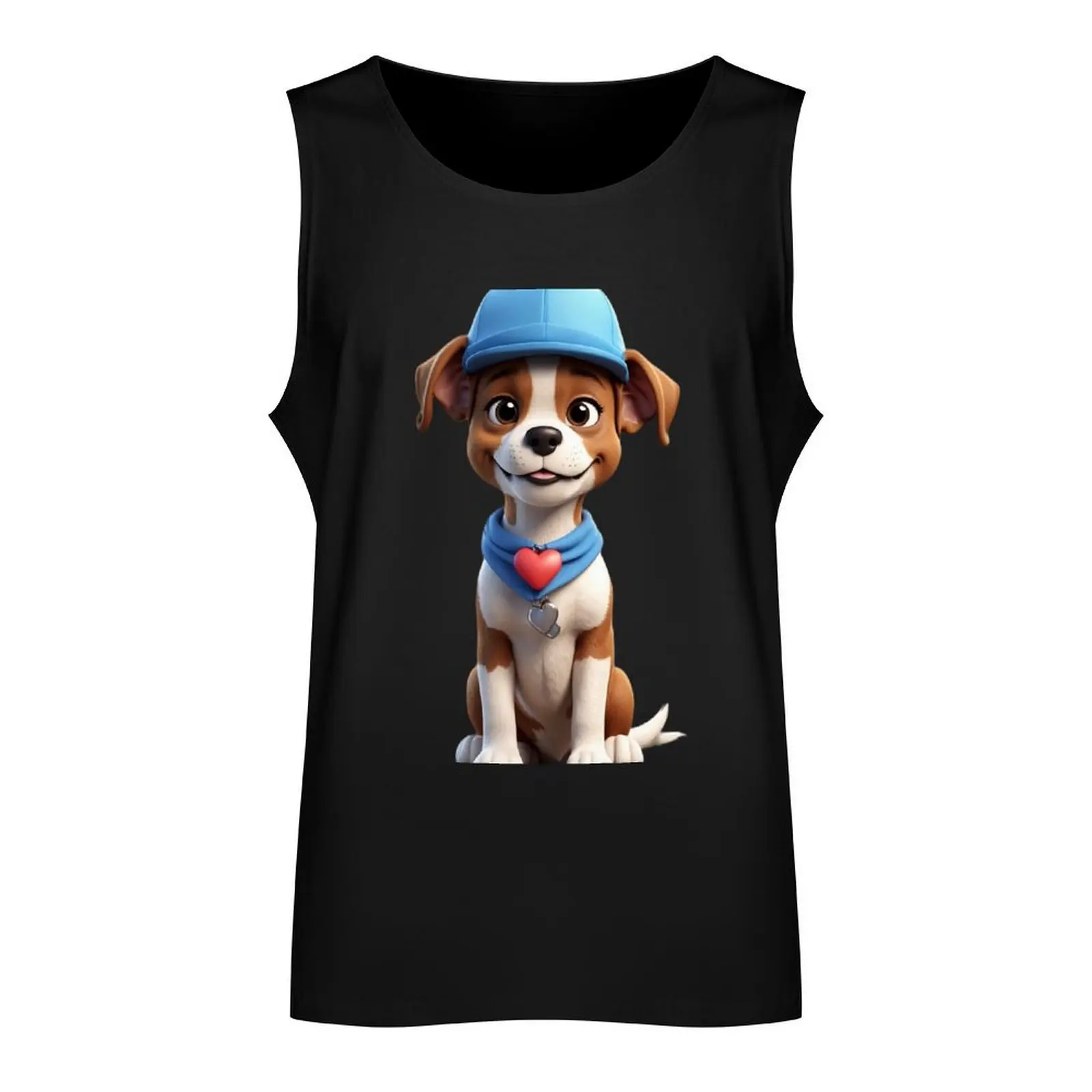 Cute dog Boxer in cinematic render Tank Top Men's gym mens designer clothes gym t-shirts man