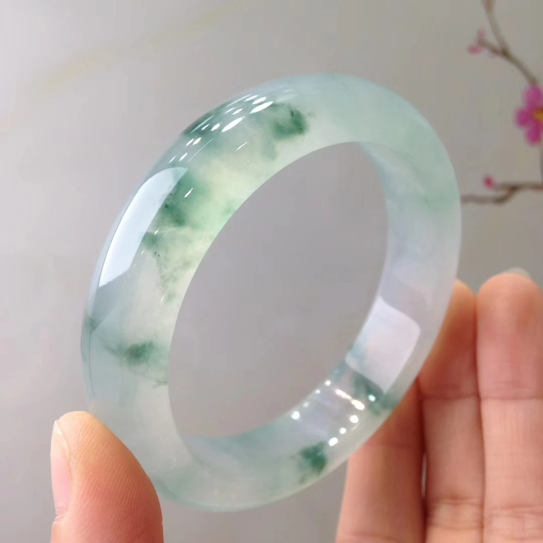 Natural Ice Jade Bracelet Moisturizing Icy High-end Old Pit Bangle Transparent Boutique Jewelry Accessorie