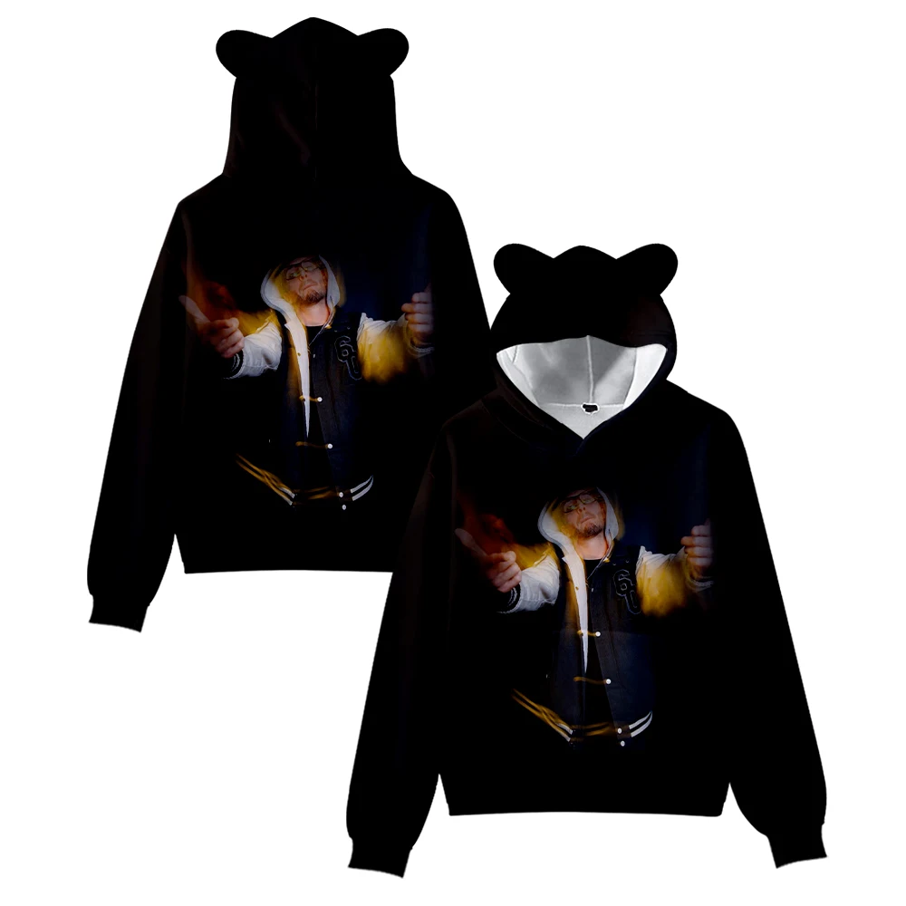 

Chris Webby Cat Ear Hoodie Women Men Hooded Sweatshirt Casual Cute Pullover Clothes