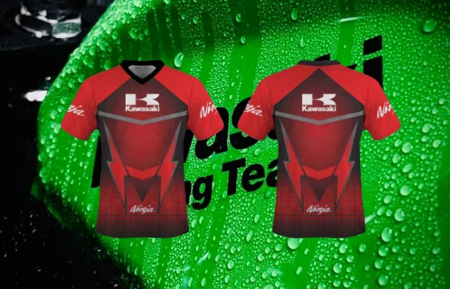 

25Kawasaki Motorcycle Racing Team Men's T-shirt Summer Short Sleeved T-shirt 2025 New Fashion Sports Quick Drying Men's Clothing
