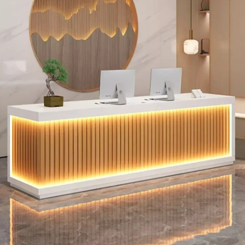 

Beauty Reception Desks Modern Design Luxury Counter Reception Desks Trendy Nordic Bancone Reception Commercial Furniture
