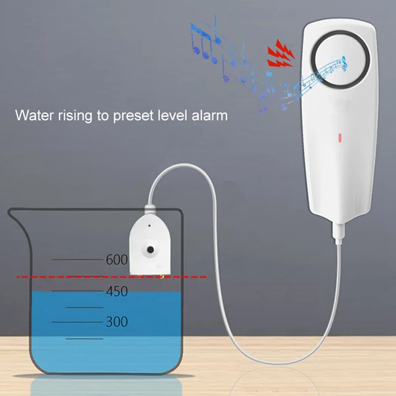 Wireless Remote Push Water Leakage Alarm Tuya Intelligent Wifi Water Immersion Sensor Household Overflow Detection Rechargeable