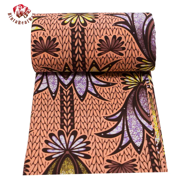 2022 Fashion High Quality new soft Cotton Wax  bintarealwaxFabric Wax African Fabric Batik Fabrics for Africa Clothing 40fs1312