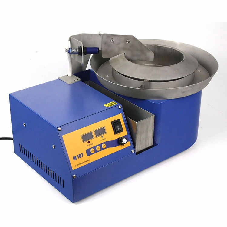 360 degree rotating tin melting furnace circular powerful multifunctional fully automatic soldering and scraping machine