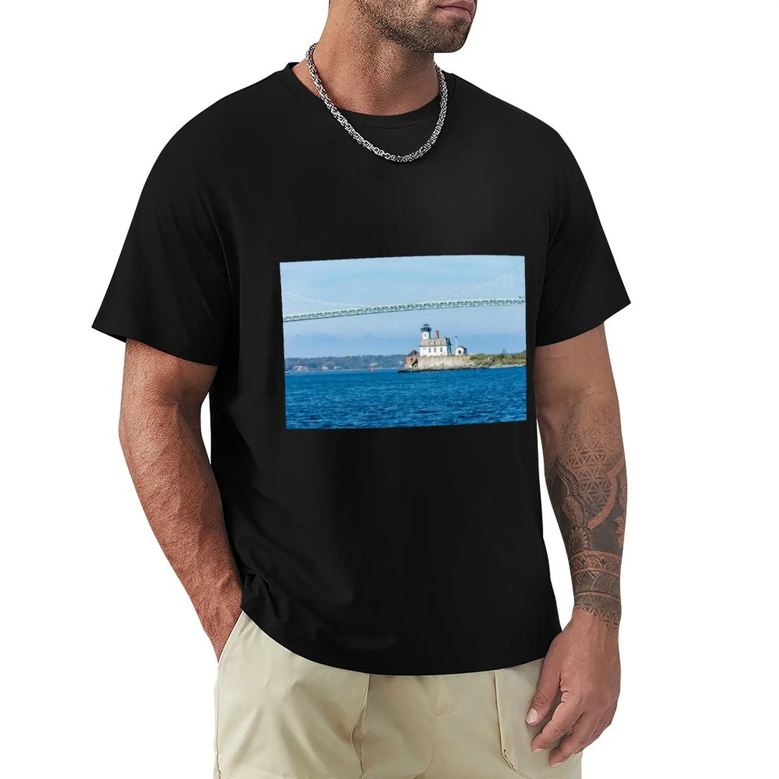

Rose Island Lighthouse Newport Rhode Island T-Shirt cute tops shirts graphic men tshirt
