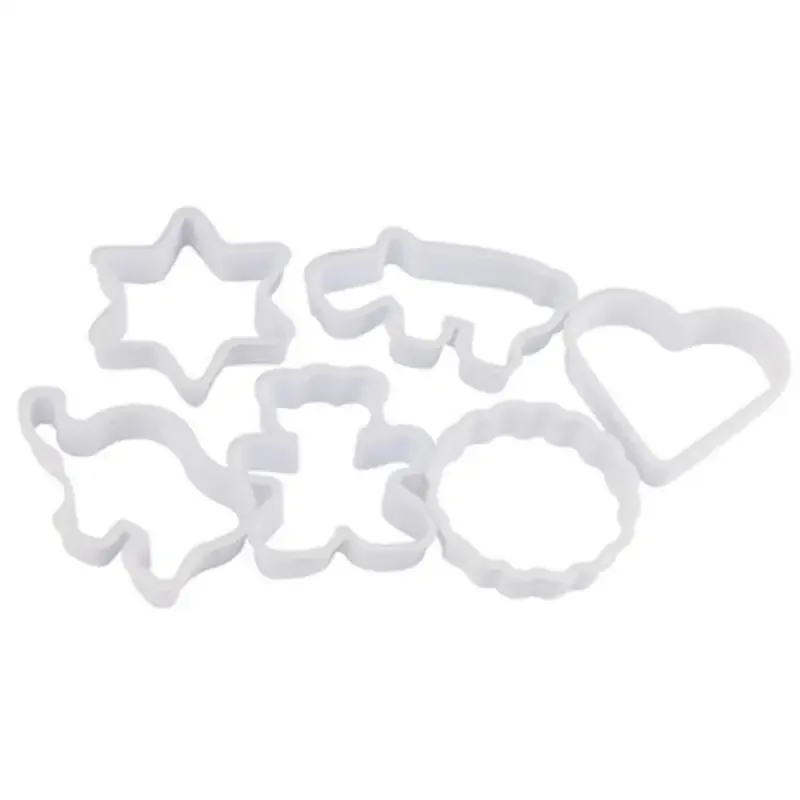 6PCS/set Sugar Biscuit Press Stamp Embosser Cookie Cutter Biscuit Mold DIY Fondant Cake Mold Pastry Decor Baking Accesories