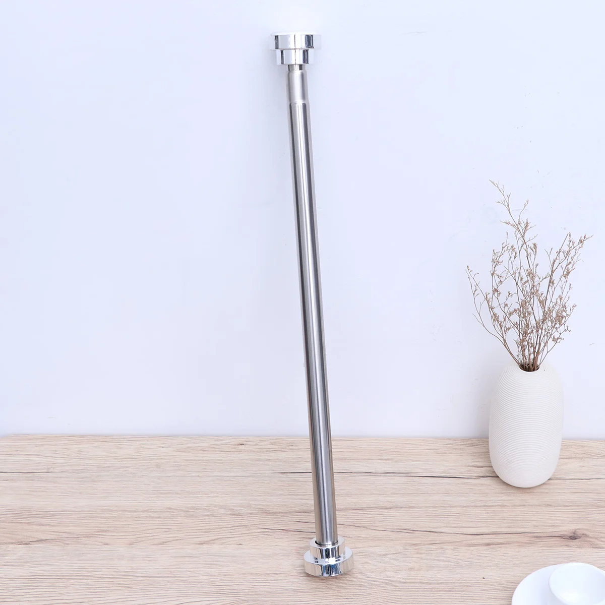 

55 CM Telescopic Shower Curtain Rod Bathroom Rail Curtains No Punching Adjustable Tension Spring Rods for Windows