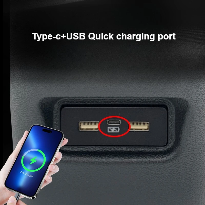 لهوندا XRV 2015-2022 استبدال منفذ مكيف الهواء الخلفي مع USB شحن سريع ملحقات التعديل الداخلي