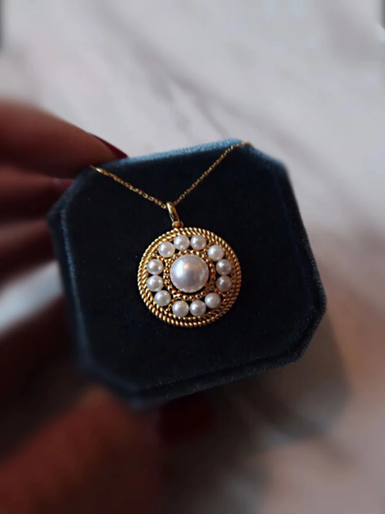 

Женское ожерелье из стерлингового серебра 925 пробы с несколькими жемчужными круглыми подвесками, ювелирные изделия для женщин, повседневная одежда, подарки для праздничной вечеринки