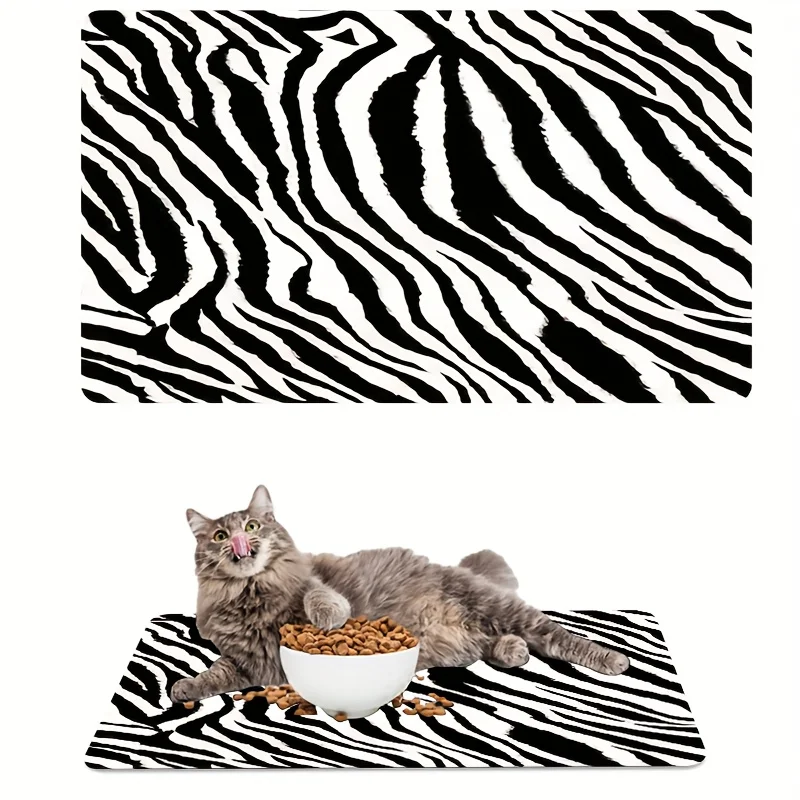 1pc Soft Pet Feeding Mat, Splash-Proof, Absorbent, Non-Slip, Durable, Easy Clean for Dogs and Cats, Pet Food Water