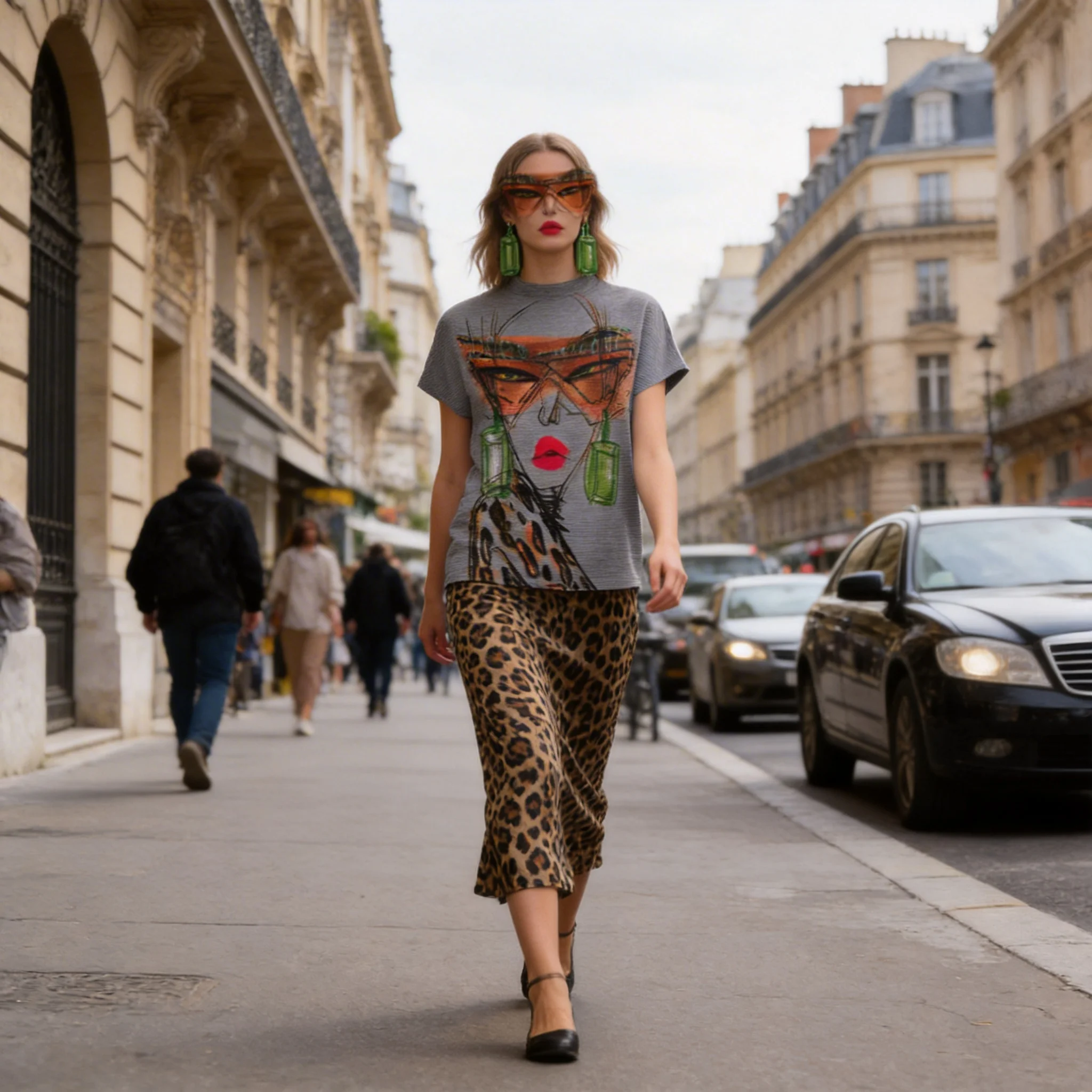 

Miyake Pleated Face Printed Women's Top Solid Color Stand Collar Short-sleeve Elastic Slimming T-shirt 2026 Summer New 2DB6885