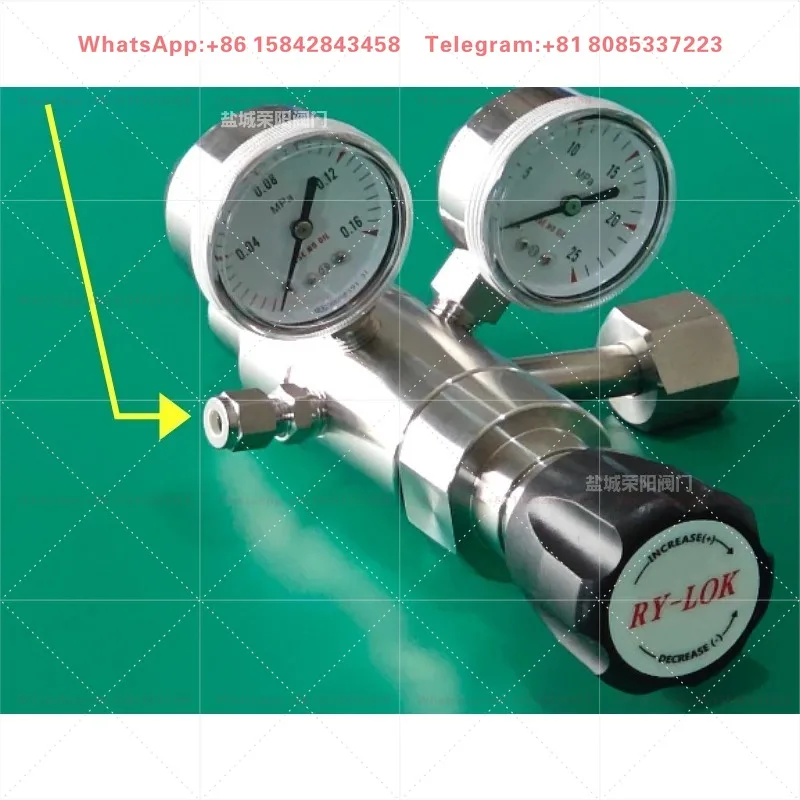 Double-Stage Gas Pressure Reducing Valve - Equipped with Pressure Gauge for Stable Gas Pressure Regulation
