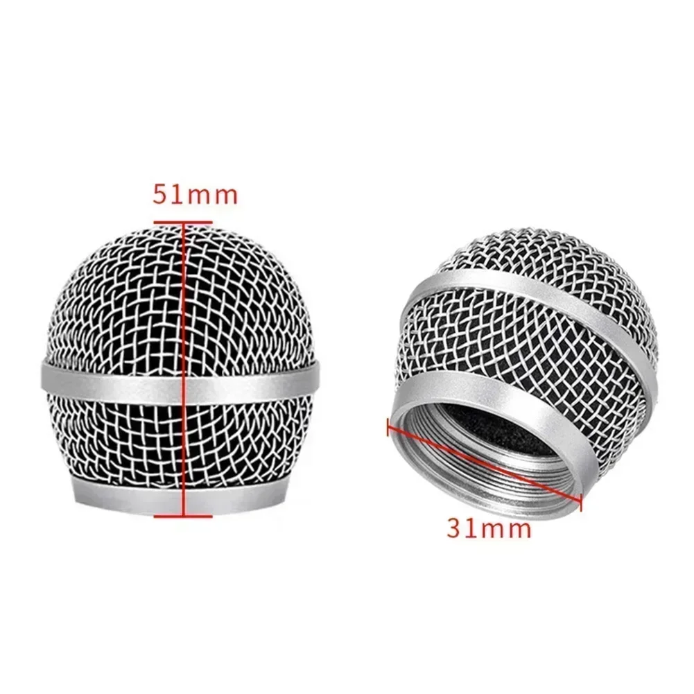 Replacement Microphone Head Steel Grille Ball Cover For SM-58 Handheld MIC Grill Mesh Head For Shure Beta 58A 87A PG58 Header