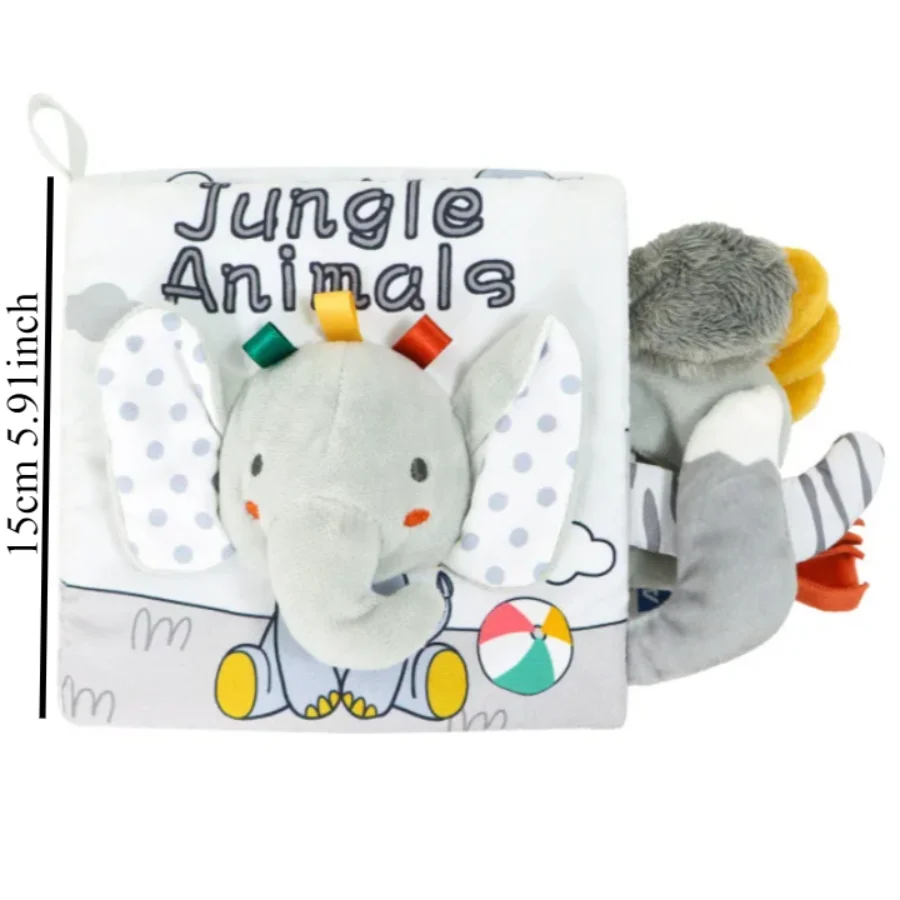 Livros macios para bebês, sensação de toque 3d, livro de pano de alto contraste, brinquedos sensoriais para aprendizagem precoce, presentes para crianças de 0 a 12 meses
