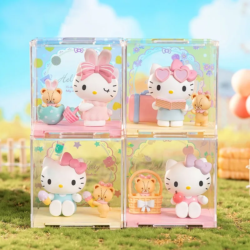Sanrio Hello Kitty Sweet Playmate Micro Boxes: 9+Secret Styles, Blind/Full Case (No Repeats), Dust-Proof, Cute Decor Blind Boxes