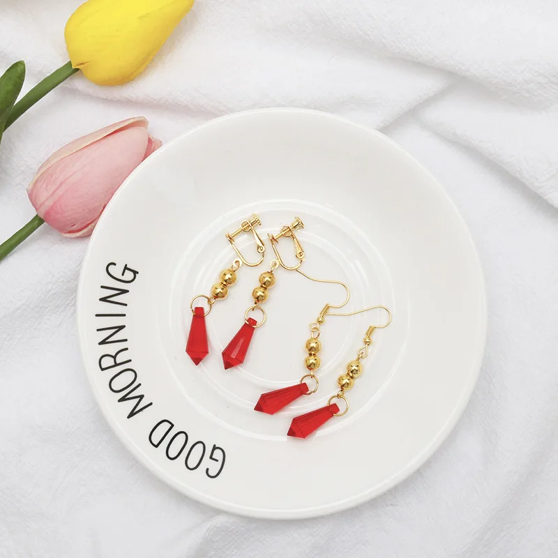 Spel Genshin Impact Tartaglia Oorbellen Anime Sieraden Cosplay Genshin Childe Oorbel Mode Accessoires Kristal Oorbellen