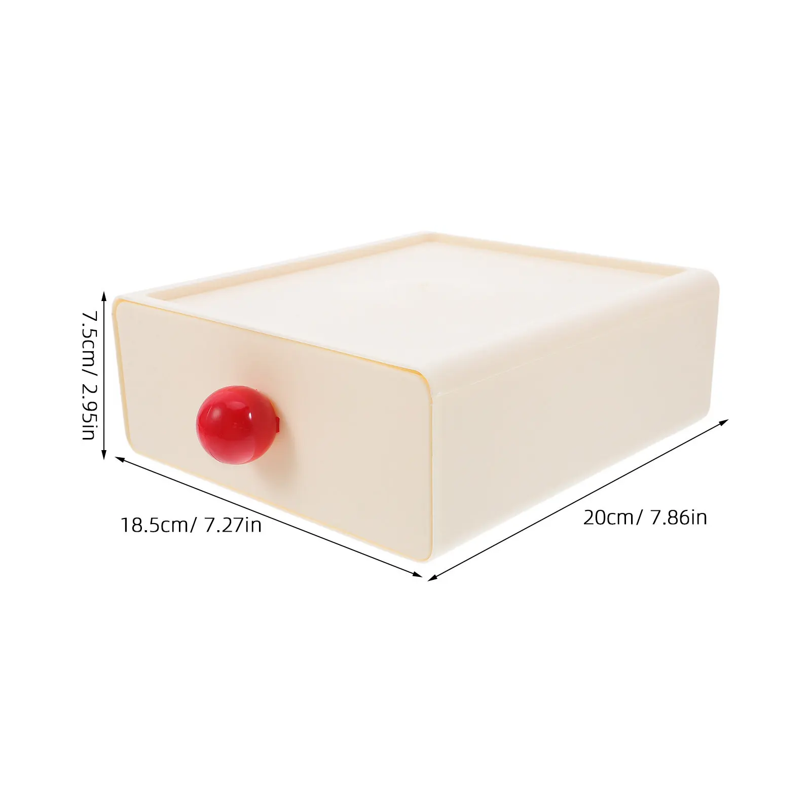 2Pcs Adorable Desktop Storage Box Small Desk Organizer for Stationery Gadgets Art Supplies Stackable Plastic Office Desk