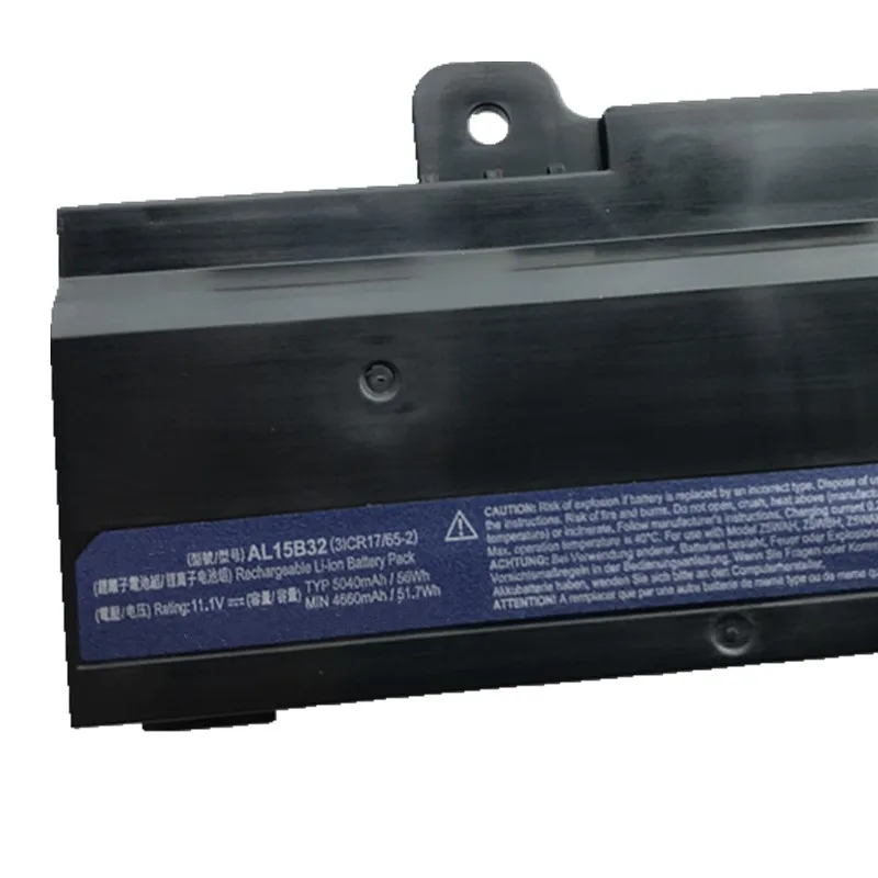 Imagem -06 - Nova Bateria do Portátil para Acer Aspire V15 Dg2 V5591g Al15b32 V5-591 Série T500073cf T5000-50hz N15q12 11.1v 5040mah