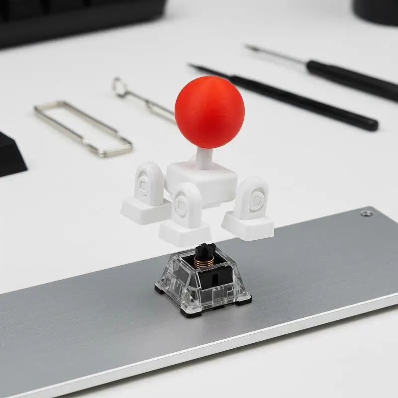 Tecla de joystick fofa para alívio do estresse, com material ABS durável e design divertido, perfeita para entusiastas de jogos com teclado mecânico