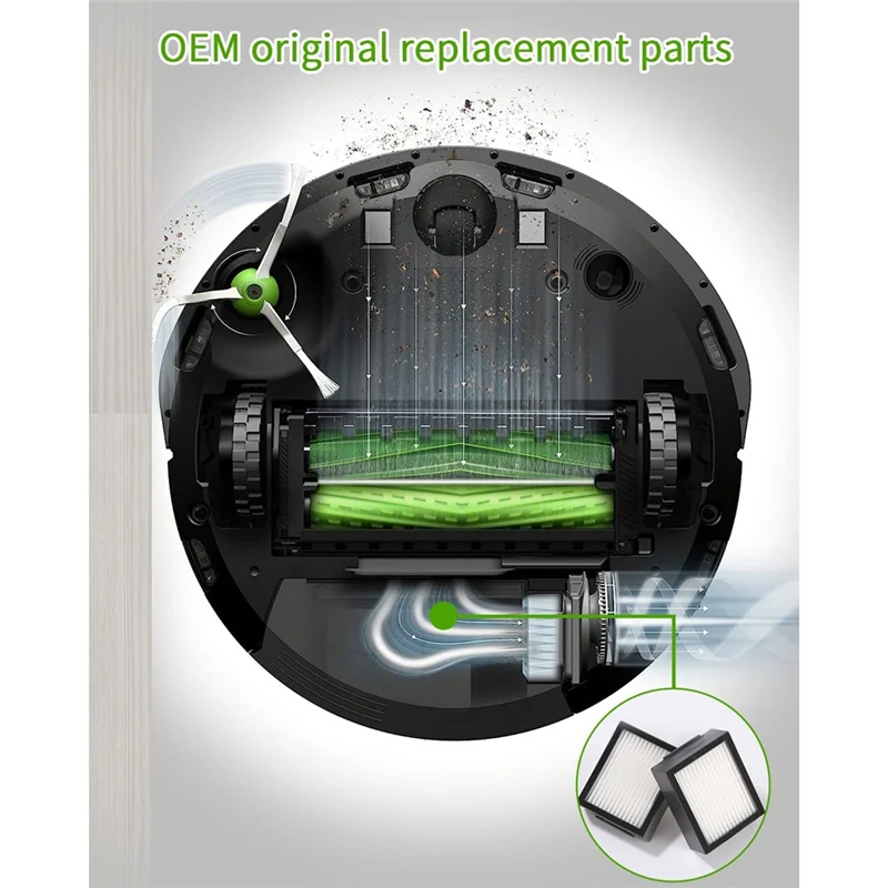 WHYY-HEPA Filtri di ricambio per Irobot Roomba E5 E5154 E6 I7 I7+ I7156 I1 I3 I4 I8 Filtri per aspirapolvere