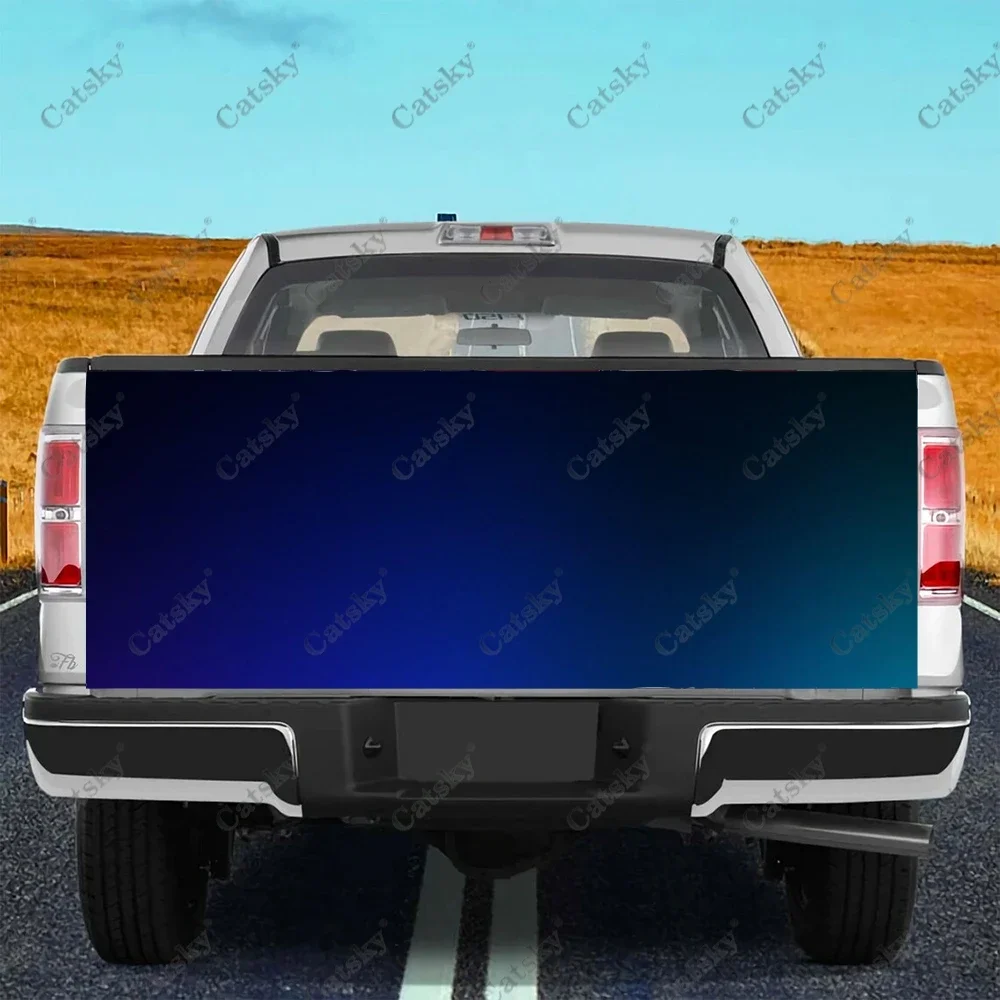 

Пользовательский градиент синего цвета, защита багажника автомобиля, виниловая наклейка, наклейка, украшение на капот, крышка двигателя для внедорожника, внедорожника, пикапа