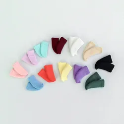 2 Pairs Ob11 Socks Short Socks Striped Socks Solid Color Socks Doll Accessories For Molly,Ob11 ,Gsc,1/8 1/12bjd Doll