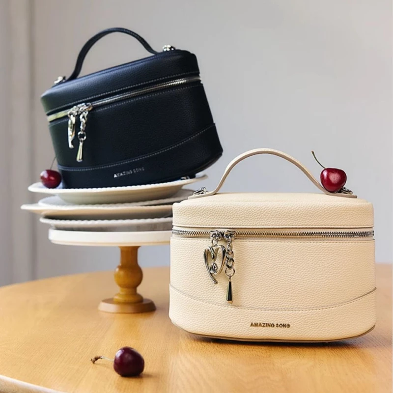 Amazing Song 2025 Pudding Bag Small Leather Commuter Fashion Single Shoulder Crossbody Bucket Bag Makeup Bag for Women