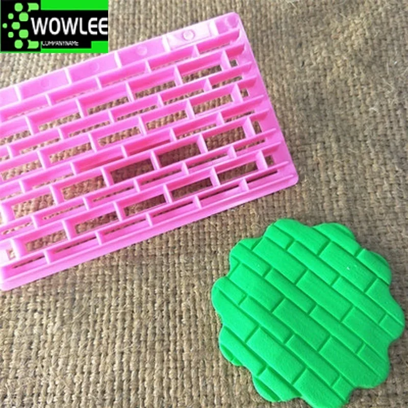 Stamp Brick Stone Wall Decorating Fondant Cutter Mould Cake Mold Chocolate Topper Baking Tools