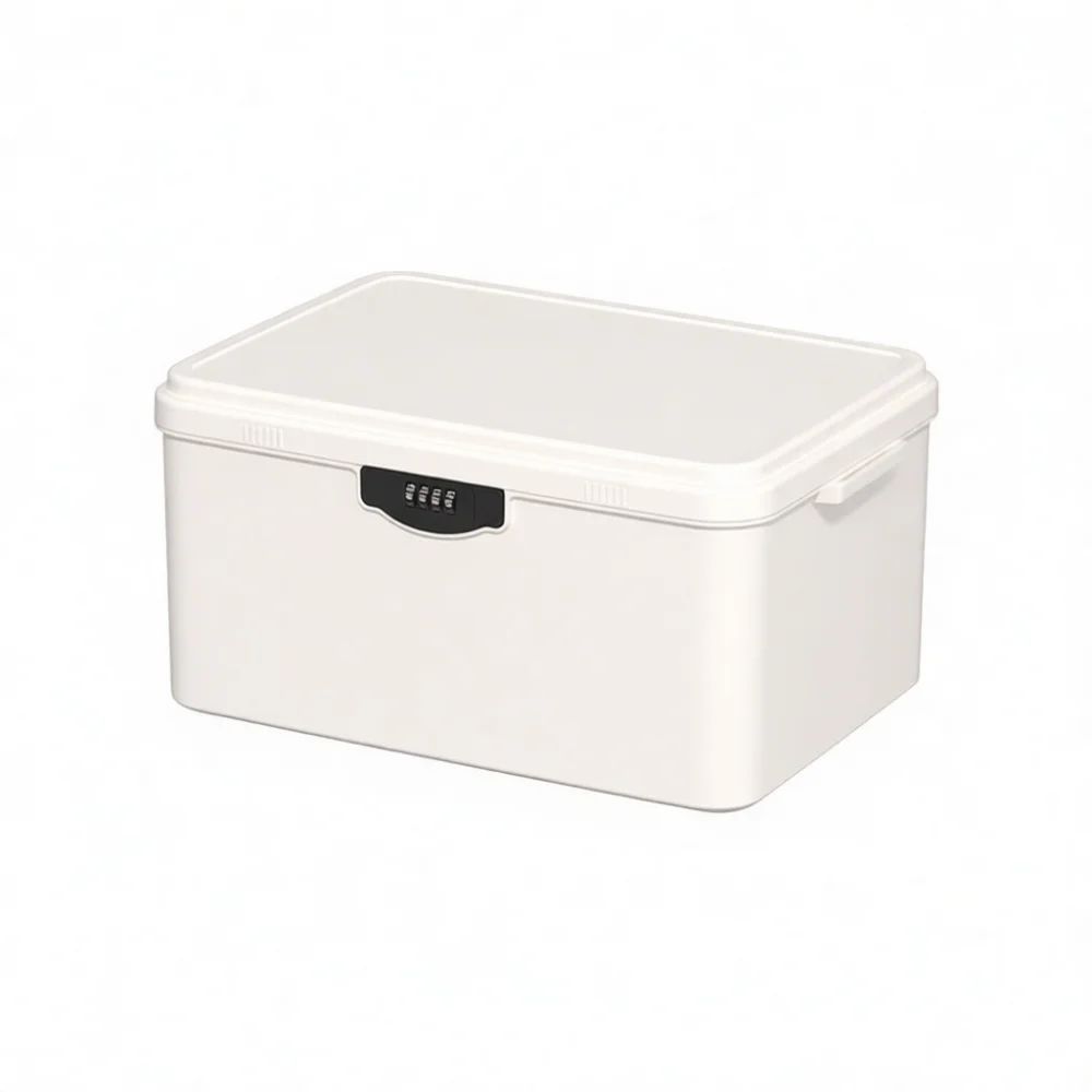 Secure Storage Case With Combination Lock Household Office Organizer Box For Private Documents Personal Belongings