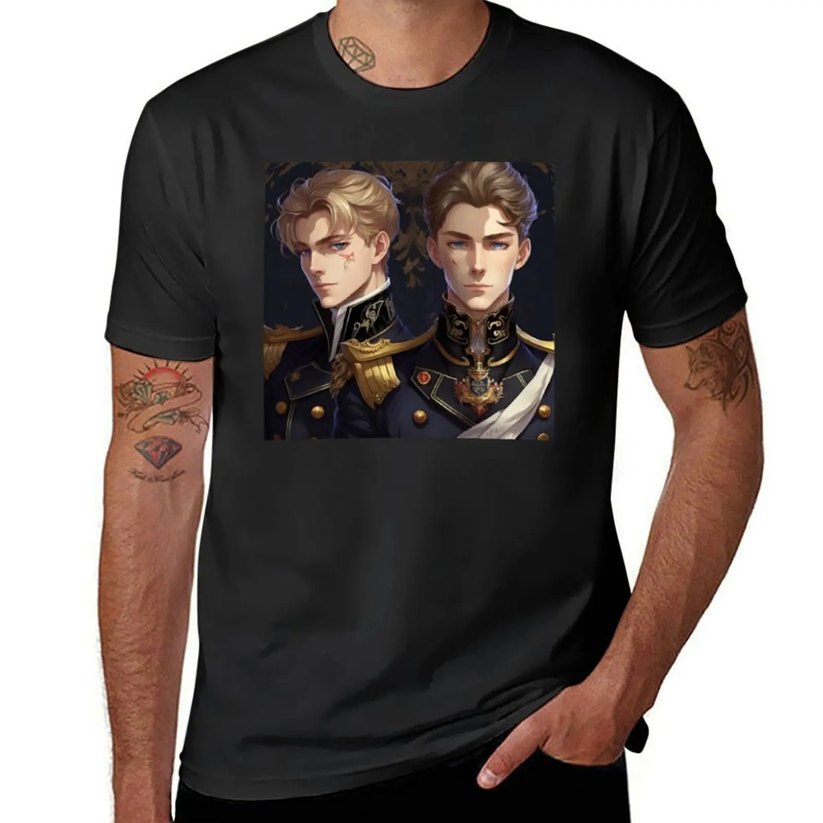 Wilhelm and Simon T-Shirt anime anime clothes kawaii clothes Aesthetic clothing workout shirts for men
