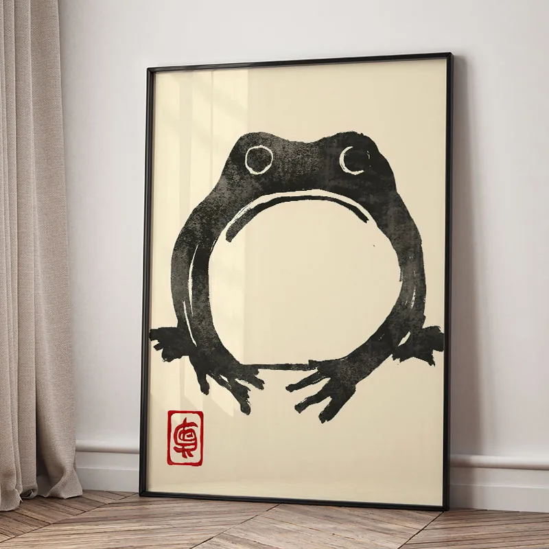 Japanese Matsumoto Hoji Ukiyo-e Frog Wall Art Canvas Paintings