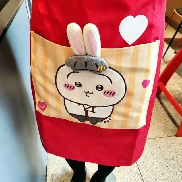 Cartoon High‑aesthetic Chiikawa Cute Apron Kitchen Household Cooking Gift for Friends Stylish Stain Resistant Comfortable Lovely