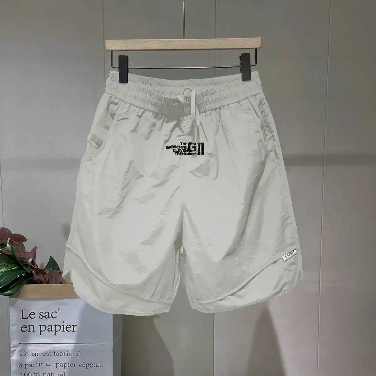 

Men's Baskeall Sport orts Ice Silk Qui Dry Lightweight Casual Summer 2024 New Sle 4-5 Inch Youth Active Straight Leg