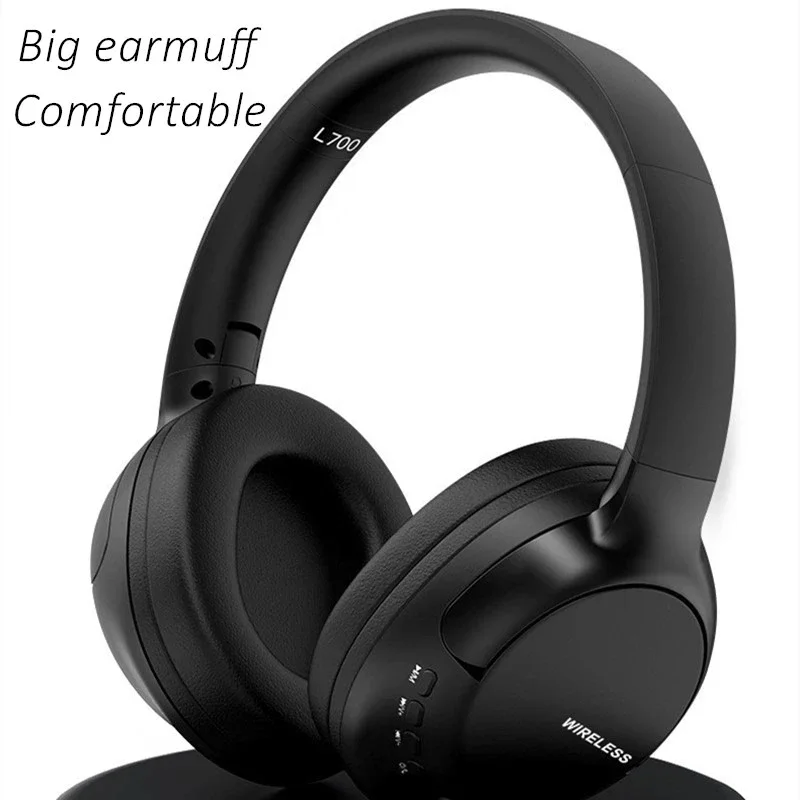 Bass Play Music True Wireless Headphones Fold Bluetooth Headset BT5.1 Big Earmuff Earphone With Microphone Full Pack Helmet L700